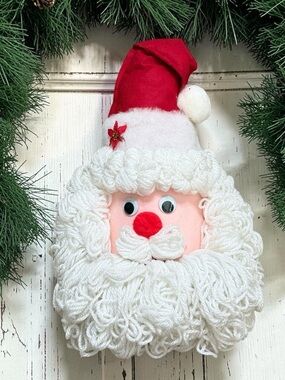 Handmade Vintage Santa Wall Hanging Christmas Decor Door Hanger